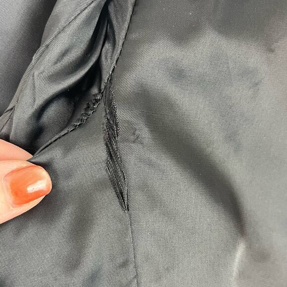 Alfani Womens Black Leather Jacket Longline Below Waist Classic Neutral Medium - Picture 10 of 10